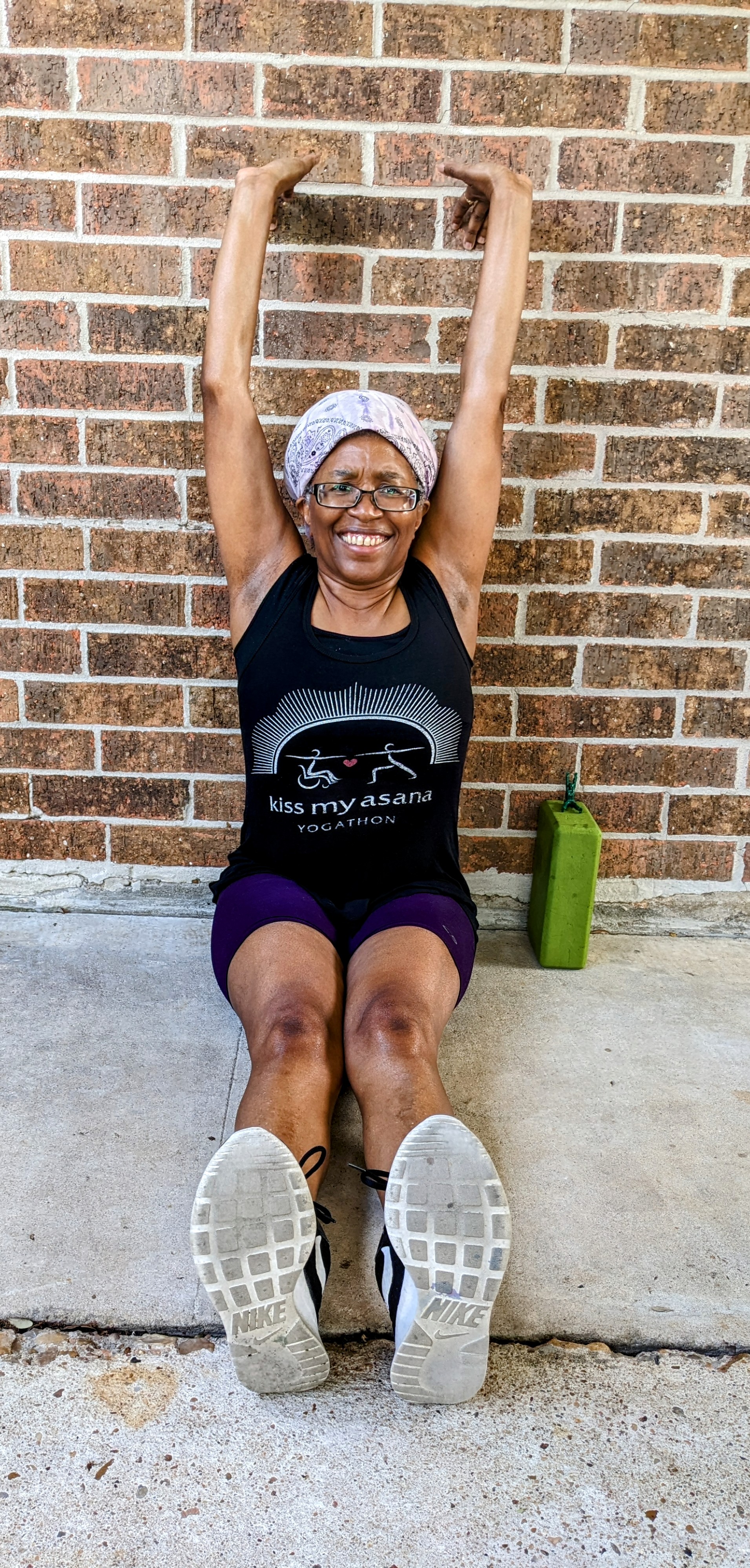 Dandasana with Urdhva Hastau